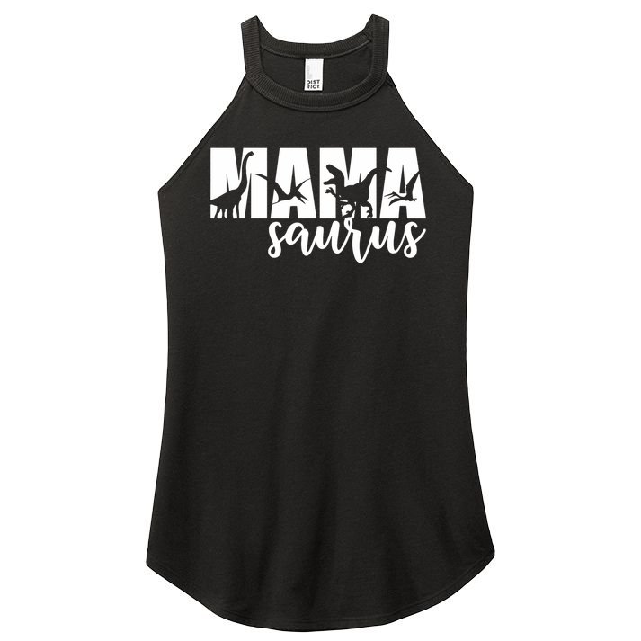 Mama Saurus T Rex Dinosaur Funny Mama Saurus Mother's Day Women's Perfect Tri Rocker Tank