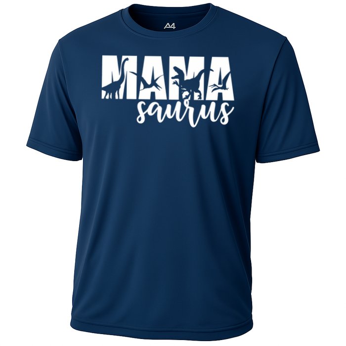 Mama Saurus T Rex Dinosaur Funny Mama Saurus Mother's Day Cooling Performance Crew T-Shirt