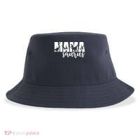 Mama Saurus T Rex Dinosaur Funny Mama Saurus Mother's Day Sustainable Bucket Hat