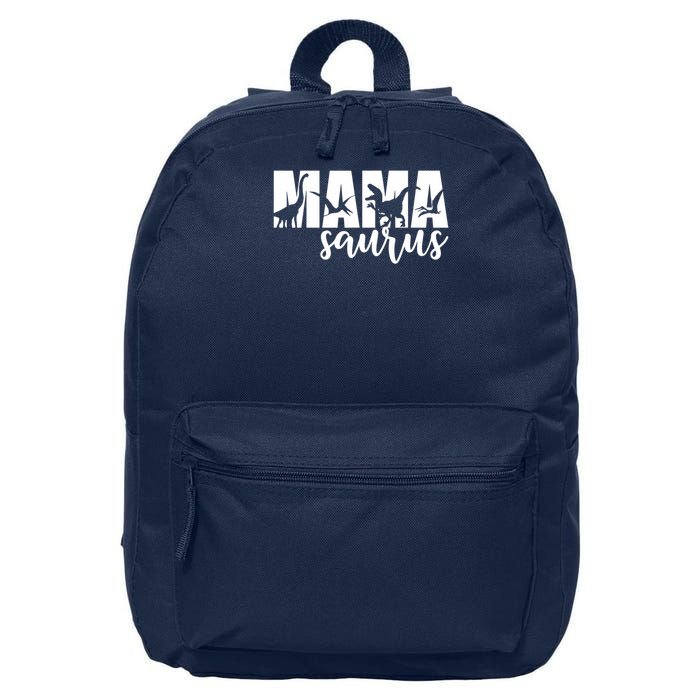 Mama Saurus T Rex Dinosaur Funny Mama Saurus Mother's Day 16 in Basic Backpack
