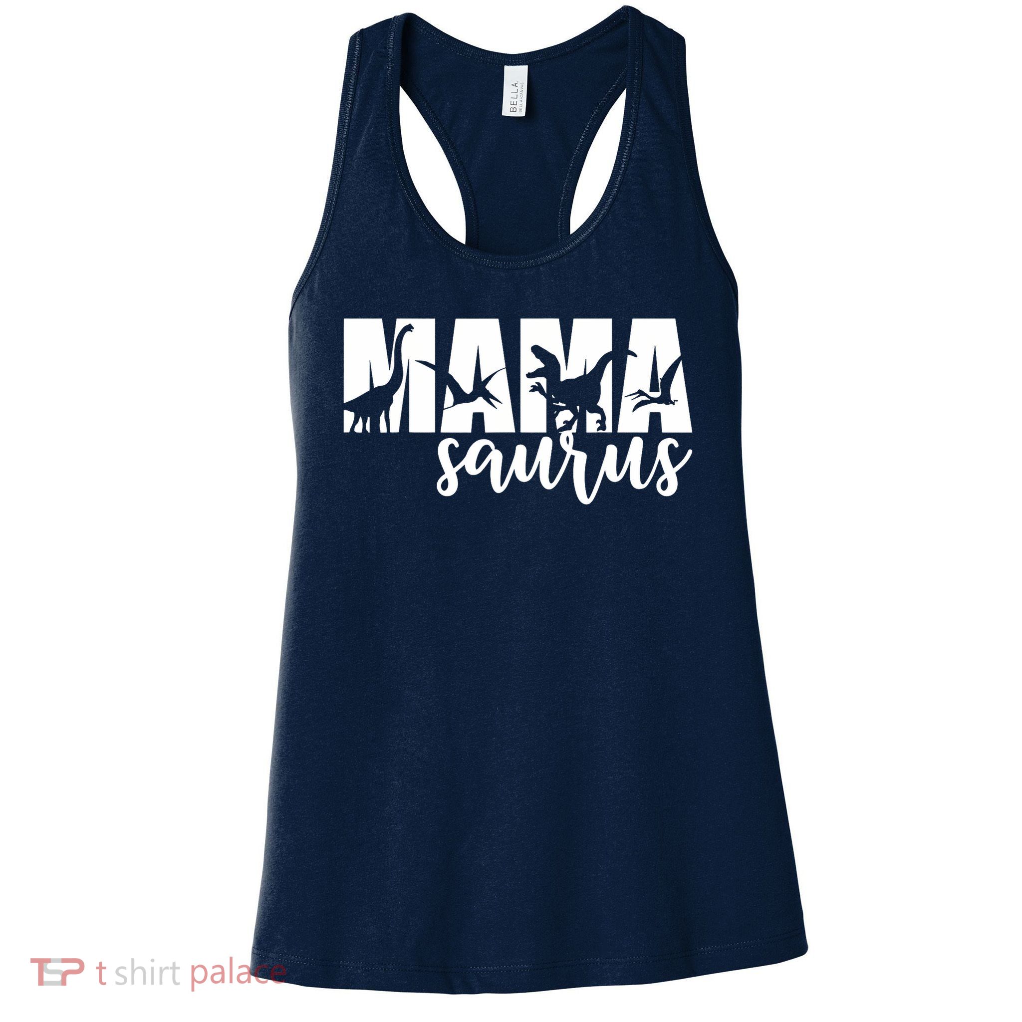 Mama Saurus T Rex Dinosaur Funny Mama Saurus Mother's Day Womens Tank Top
