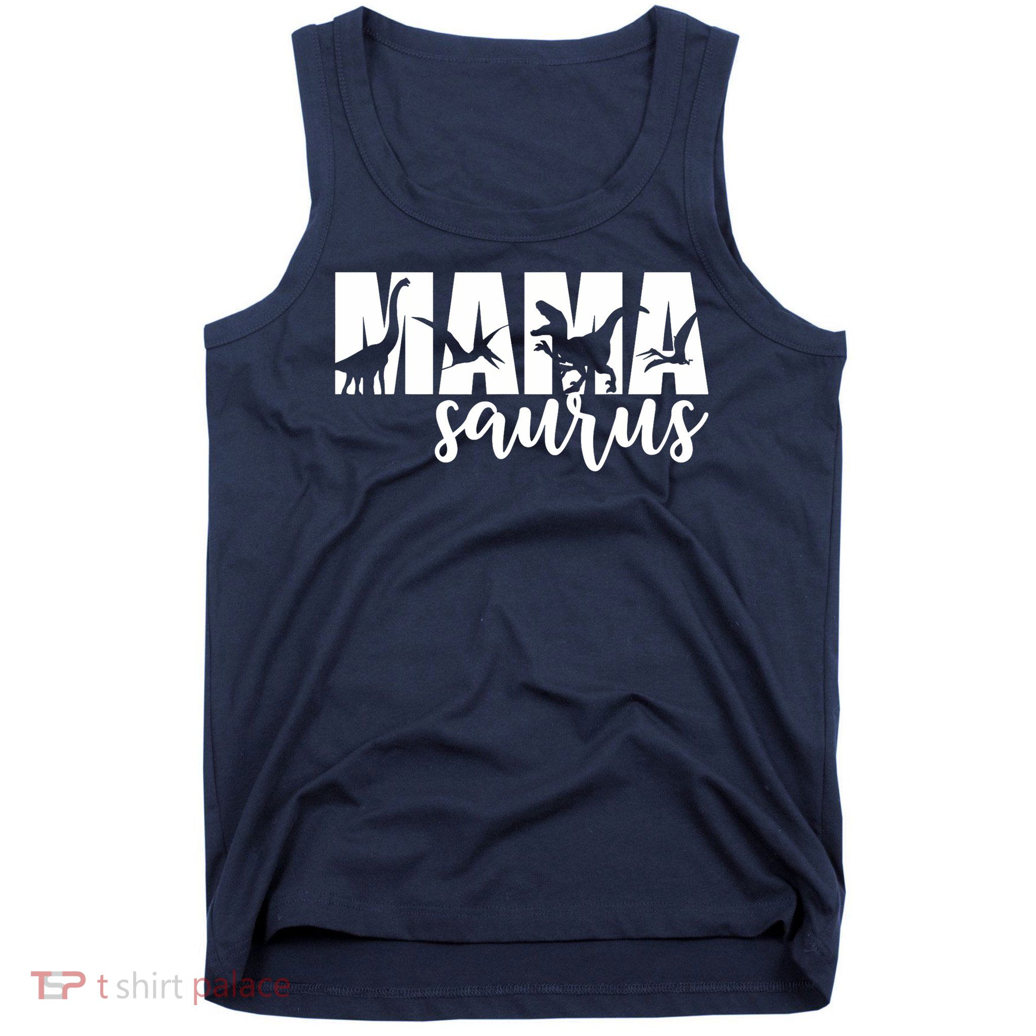 Mama Saurus T Rex Dinosaur Funny Mama Saurus Mother's Day Tank Top