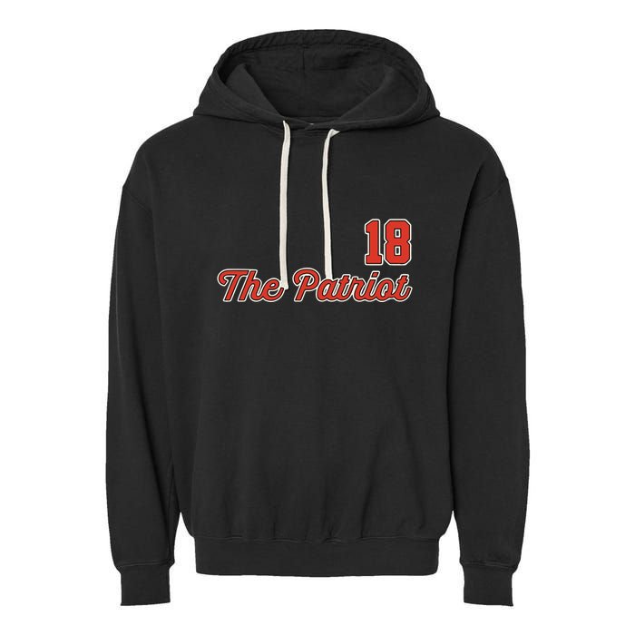 Matthew Slater The Patriot Captain 18 Garment-Dyed Fleece Hoodie