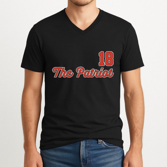 Matthew Slater The Patriot Captain 18 V-Neck T-Shirt