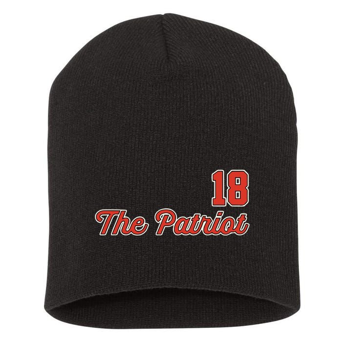 Matthew Slater The Patriot Captain 18 Short Acrylic Beanie