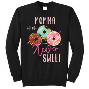 Momma Sweet Two Donut Birthday Party Theme Tall Sweatshirt