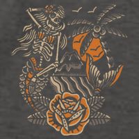 Mermaid Skeleton Traditional Tattoo Old School Tattoo Flash Vector Backpack