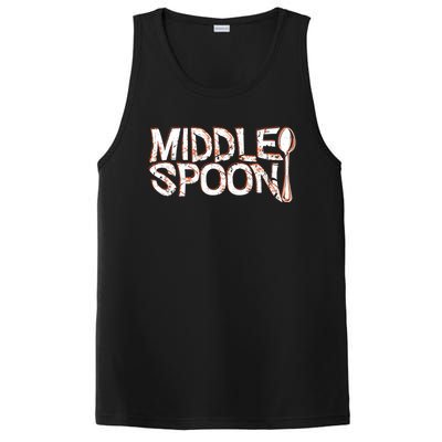 Middle Spoon Throuple Poly Polyamory Spooning Threesome Cute Gift PosiCharge Competitor Tank