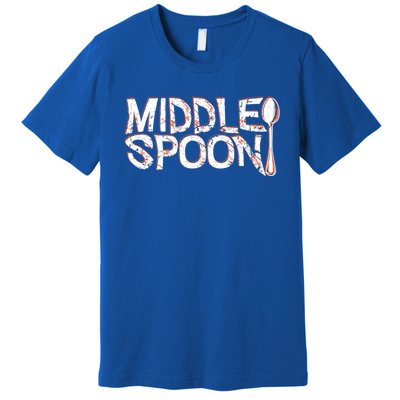 Middle Spoon Throuple Poly Polyamory Spooning Threesome Cute Gift Premium T-Shirt