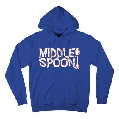 Middle Spoon Throuple Poly Polyamory Spooning Threesome Cute Gift Tall Hoodie