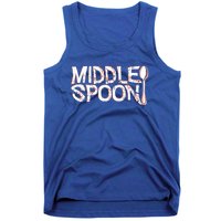 Middle Spoon Throuple Poly Polyamory Spooning Threesome Cute Gift Tank Top