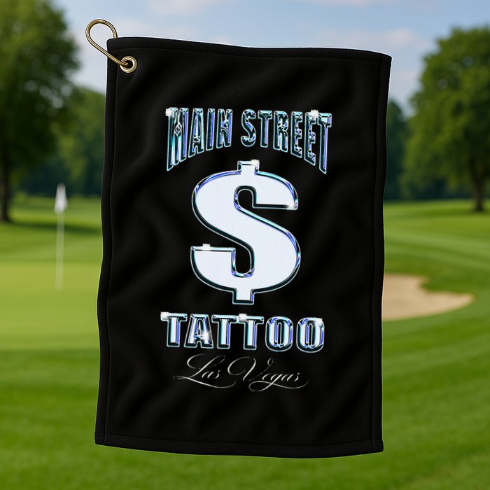 Main Street Tattoo Las Vegas Golf Towel
