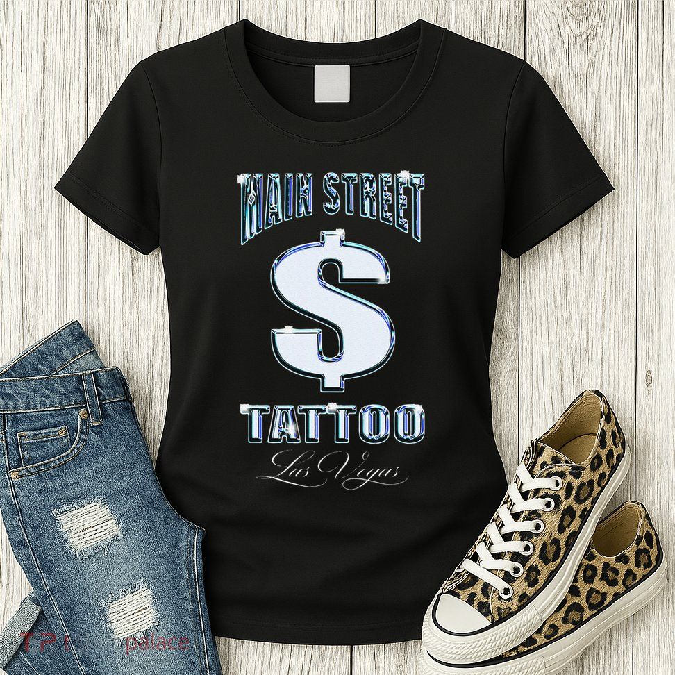 Main Street Tattoo Las Vegas Womens T-Shirt