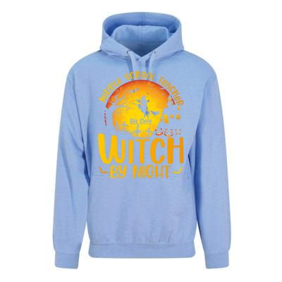 Middle School Teacher By Day Witch By Night Teacher His/Her Gift Unisex Surf Hoodie