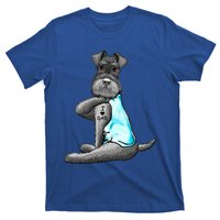 Miniature Schnauzer Tattoos I Love Dad Gift FatherS Day Gift T-Shirt