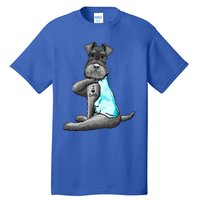 Miniature Schnauzer Tattoos I Love Dad Gift FatherS Day Gift Tall T-Shirt