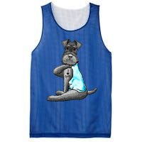 Miniature Schnauzer Tattoos I Love Dad Gift FatherS Day Gift Mesh Reversible Basketball Jersey Tank