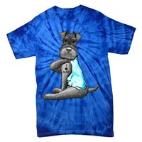 Miniature Schnauzer Tattoos I Love Dad Gift FatherS Day Gift Tie-Dye T-Shirt