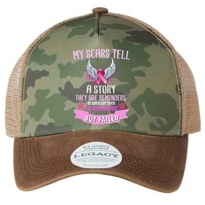 My Scars Tell A Story Breast Cancer Legacy Tie Dye Trucker Hat