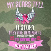 My Scars Tell A Story Breast Cancer Legacy Tie Dye Trucker Hat