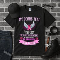 My Scars Tell A Story Breast Cancer Tall T-Shirt