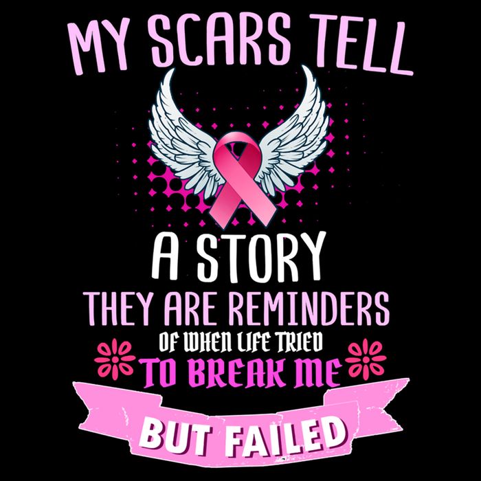 My Scars Tell A Story Breast Cancer Button