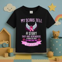 My Scars Tell A Story Breast Cancer Toddler T-Shirt
