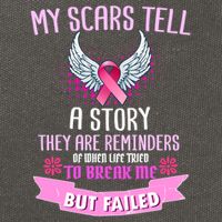 My Scars Tell A Story Breast Cancer Cotton Canvas Backpack