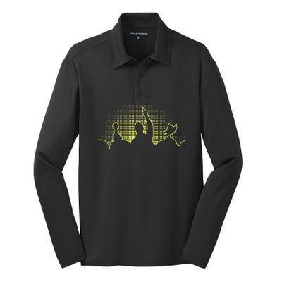 Mystery Science Theater 3000 Silk Touch Performance Long Sleeve Polo