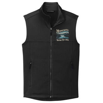 Minnesota Souvenir Travel Humor Bring Ya Ass Collective Smooth Fleece Vest