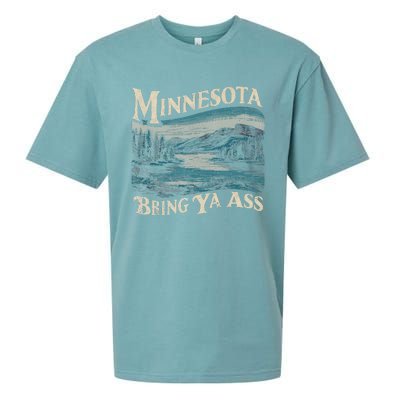 Minnesota Souvenir Travel Humor Bring Ya Ass Sueded Cloud Jersey T-Shirt