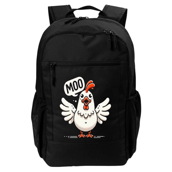 Moo Says The Chicken Comical Cow Chicken Fusion Graphic Daily Commute Backpack