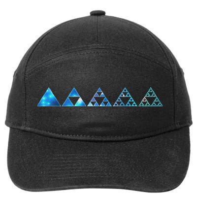 Math Sierpinski Triangles Fractal Geometry Mathematics 7-Panel Snapback Hat
