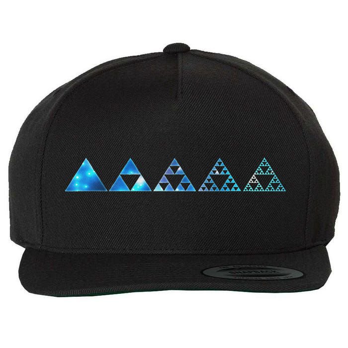 Math Sierpinski Triangles Fractal Geometry Mathematics Wool Snapback Cap