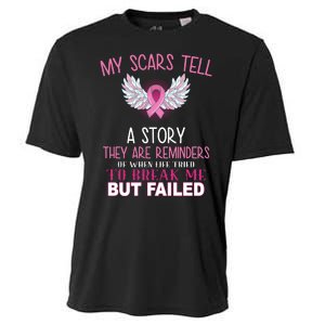 My Scars Tell A Story Breast Cancer Survivor Quote Cooling Performance Crew T-Shirt