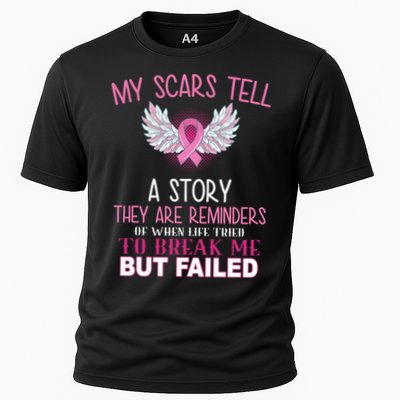 My Scars Tell A Story Breast Cancer Survivor Quote Performance Shirt