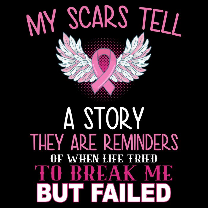 My Scars Tell A Story Breast Cancer Survivor Quote T-Shirt
