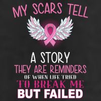 My Scars Tell A Story Breast Cancer Survivor Quote Beanie