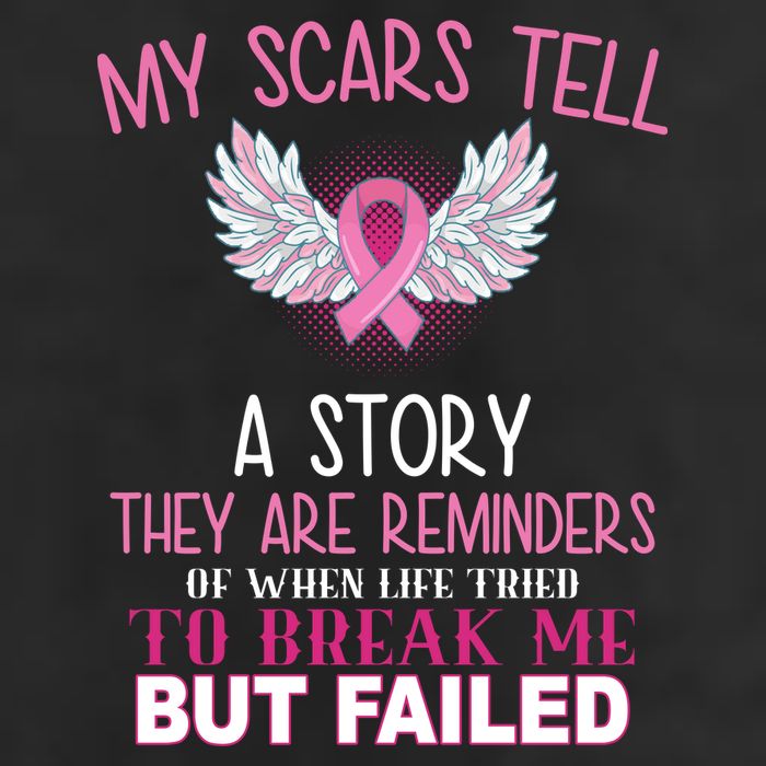 My Scars Tell A Story Breast Cancer Survivor Quote 25L Jumbo Tote