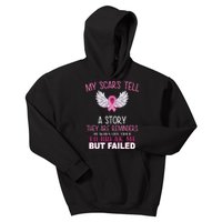 My Scars Tell A Story Breast Cancer Survivor Quote Kids Hoodie