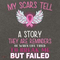 My Scars Tell A Story Breast Cancer Survivor Quote Cotton Canvas Backpack