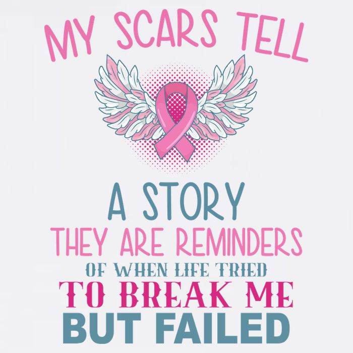 My Scars Tell A Story Breast Cancer Survivor Quote Garment-Dyed Sweatshirt
