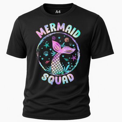 Mermaid Squad Themed Birthday Party Mermaids Family Matching Performance Shirt