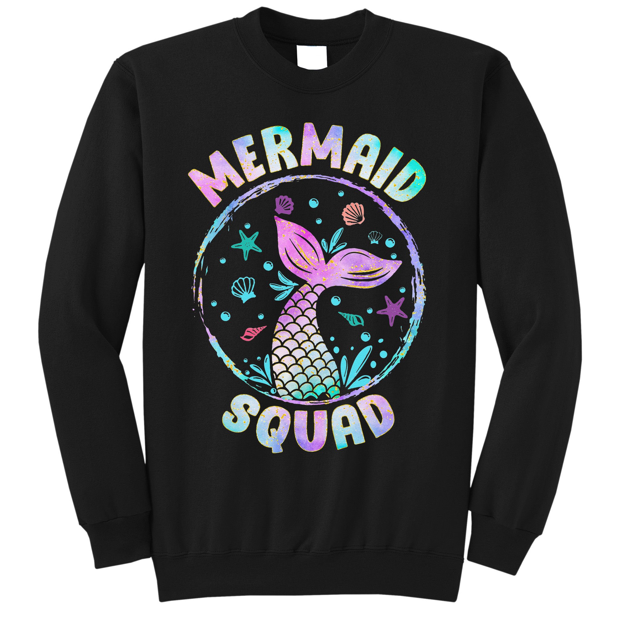 Mermaid Squad Themed Birthday Party Mermaids Family Matching Sweatshirt