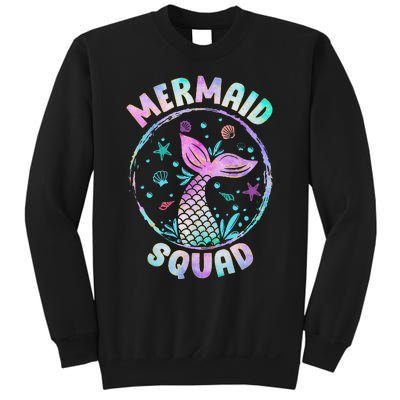 Mermaid Squad Themed Birthday Party Mermaids Family Matching Sweatshirt