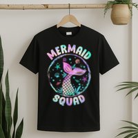 Mermaid Squad Themed Birthday Party Mermaids Family Matching T-Shirt
