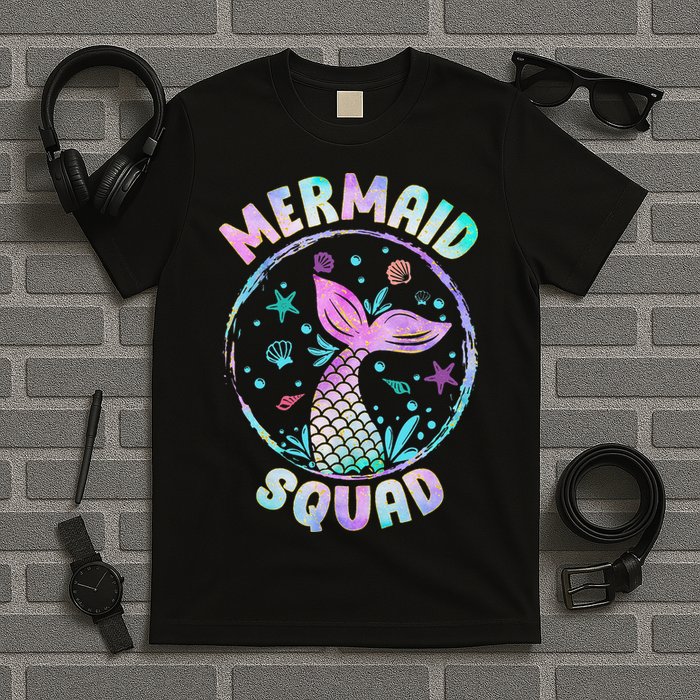 Mermaid Squad Themed Birthday Party Mermaids Family Matching T-Shirt