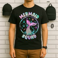 Mermaid Squad Themed Birthday Party Mermaids Family Matching T-Shirt