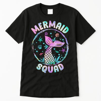 Mermaid Squad Themed Birthday Party Mermaids Family Matching Tall T-Shirt