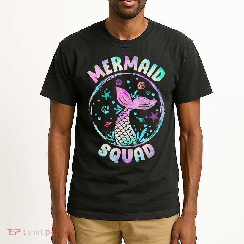 Mermaid Squad Themed Birthday Party Mermaids Family Matching Tall T-Shirt